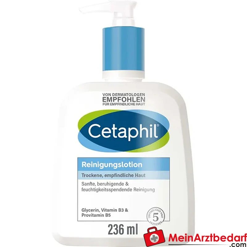CETAPHIL Reinigungslotion mit Dexpanthenol und Niacinamid, seifenfrei, Pumpspender 236 ml