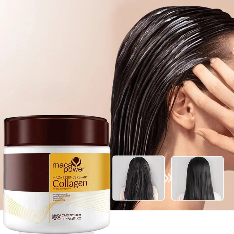 Kollagen Haarmaske - Frische Haarpflege | Stoppen Sie Frizz und trockenes Haar