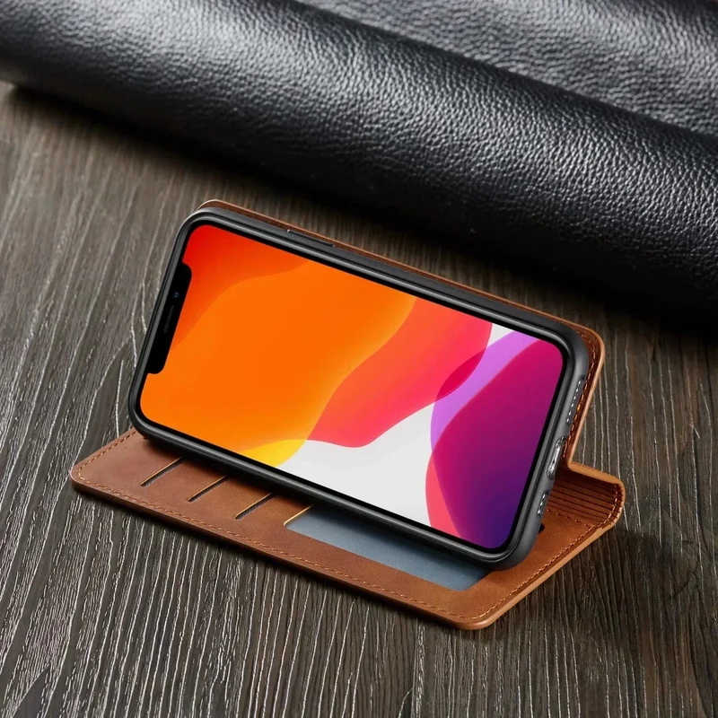 Magnetische iPhone-Hülle aus Premium-Leder für Männer und Frauen