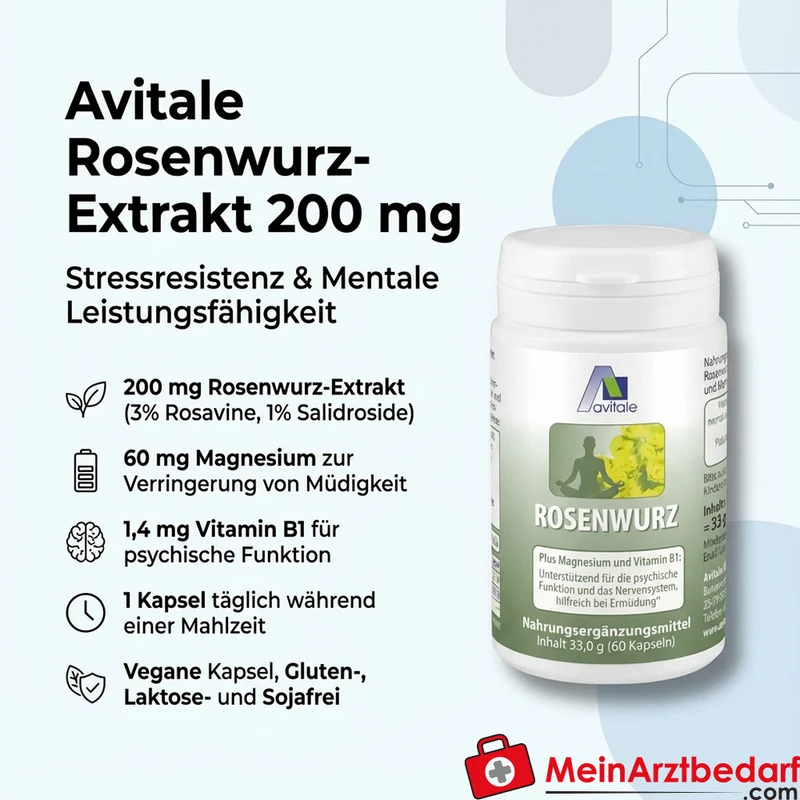Avitale Rosenwurz-Extrakt 200 mg Kapseln 60 Stück