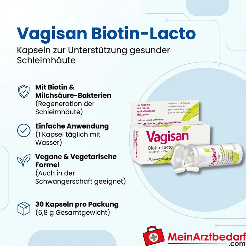 Vagisan Biotin-Lacto Biotin und Milchsäure-Bakterien Kapseln 30 Stück