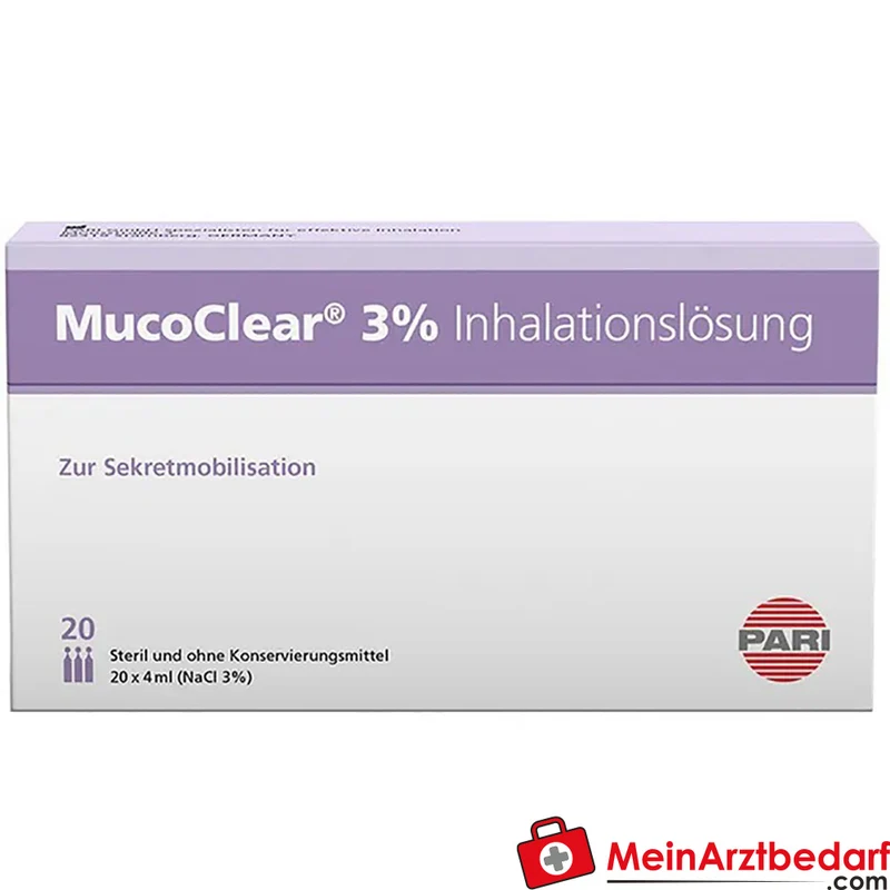 MucoClear 3% Inhalationslösung (NaCl) 4 ml Ampullen 80 ml (20×4 ml)