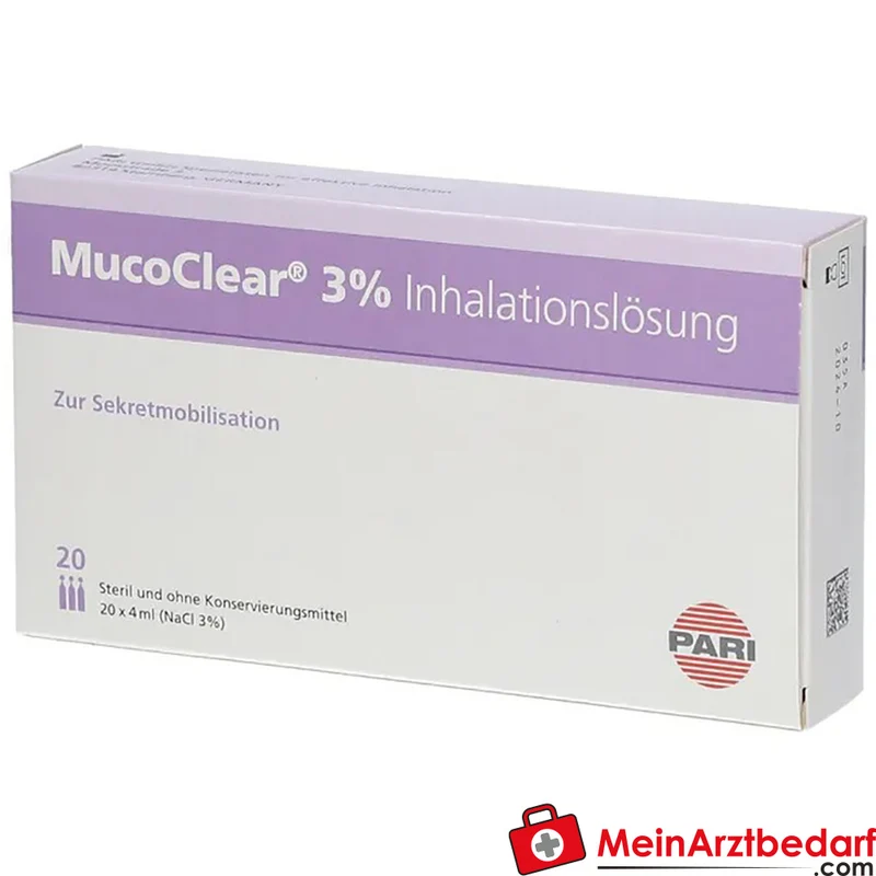 MucoClear 3% Inhalationslösung (NaCl) 4 ml Ampullen 80 ml (20×4 ml)