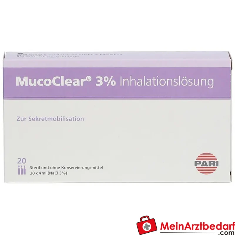 MucoClear 3% Inhalationslösung (NaCl) 4 ml Ampullen 80 ml (20×4 ml)