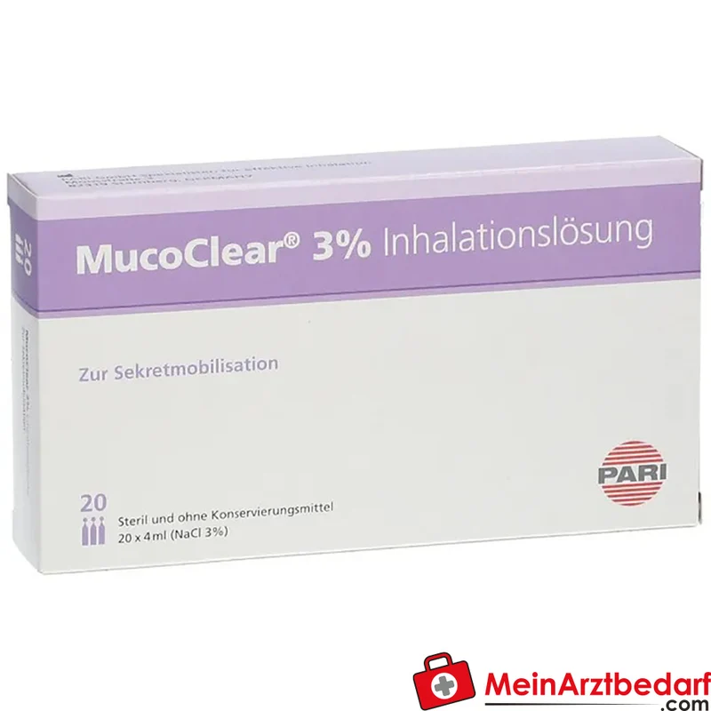 MucoClear 3% Inhalationslösung (NaCl) 4 ml Ampullen 80 ml (20×4 ml)