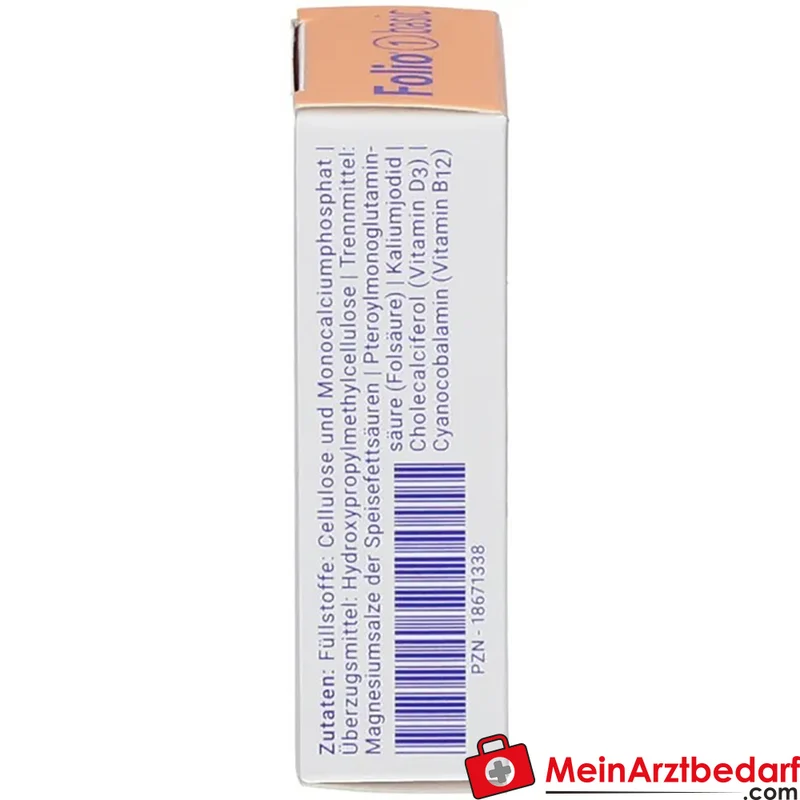 Folio basic Folsäure 0,8 mg Vitamin B12 D3 Jod Filmtabletten 90 Stück