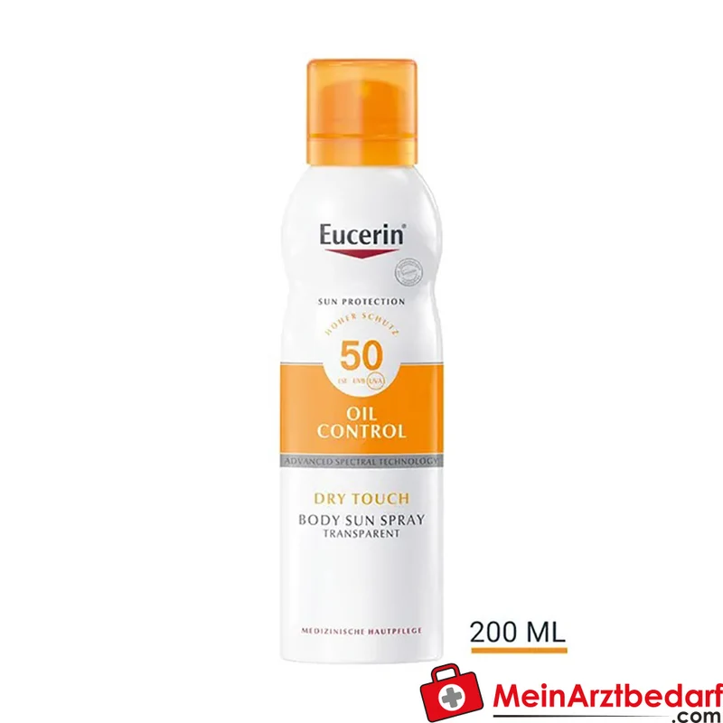 Eucerin Oil Control Dry Touch LSF 50 Aerosol‑Spray 200 ml für empfindliche, zu Akne neigende Haut