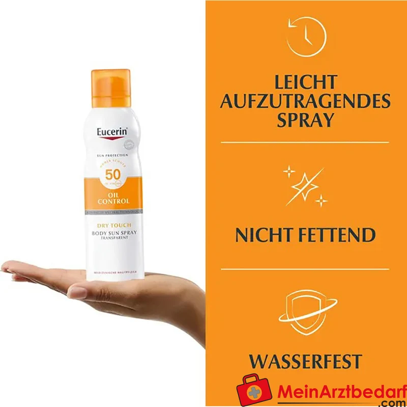 Eucerin Oil Control Dry Touch LSF 50 Aerosol‑Spray 200 ml für empfindliche, zu Akne neigende Haut