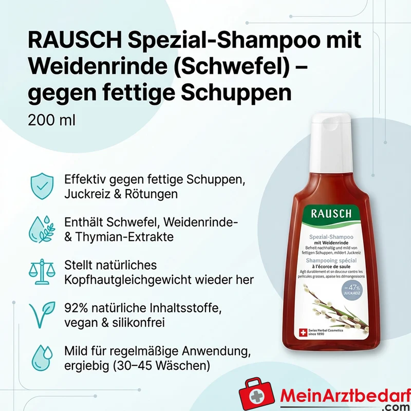 RAUSCH Spezial-Shampoo mit Weidenrinde (Schwefel) 200 ml