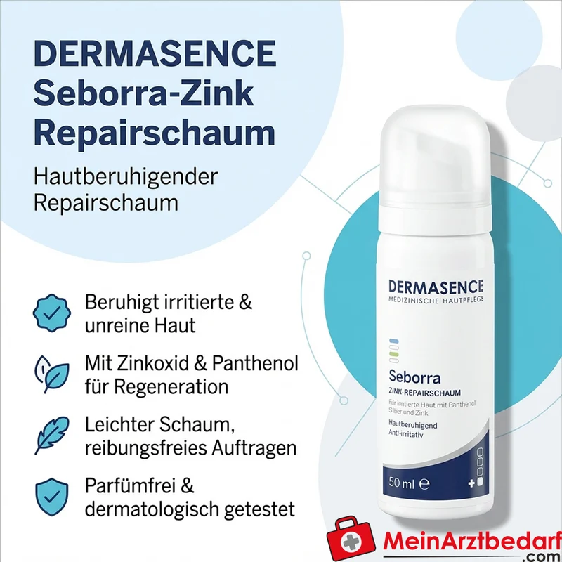 DERMASENCE Seborra-Zink Repairschaum mit Zinkoxid & Panthenol 50 ml