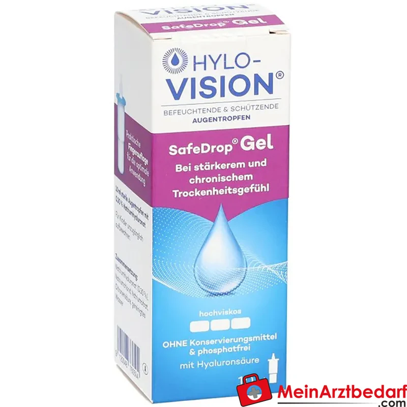Hylo-Vision SafeDrop Augengel Natriumhyaluronat 0,3% 10 ml
