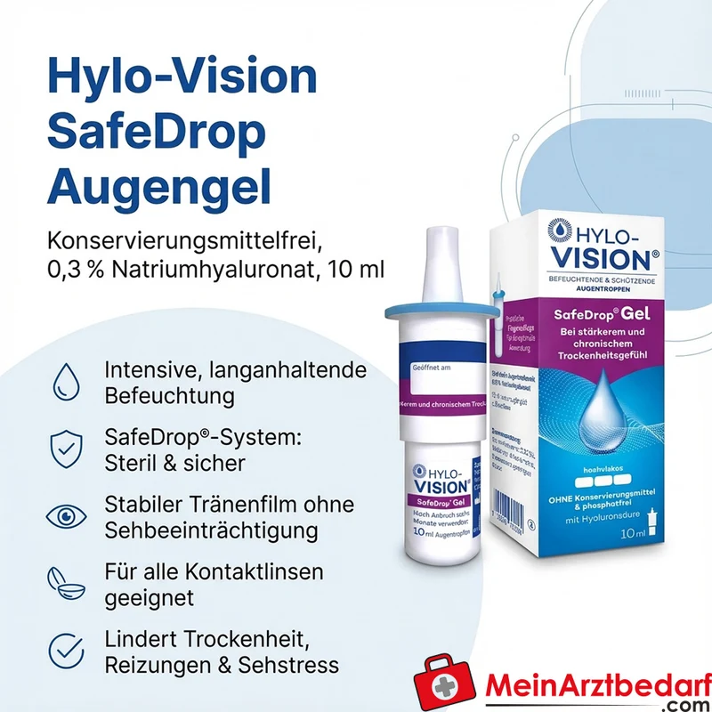 Hylo-Vision SafeDrop Augengel Natriumhyaluronat 0,3% 10 ml