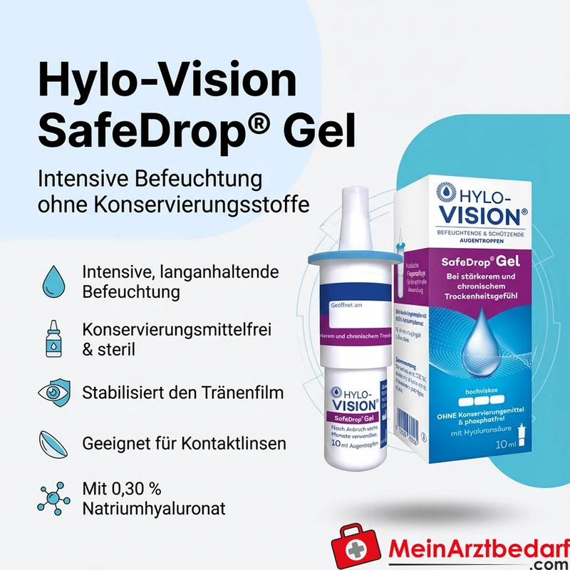 Hylo-Vision SafeDrop Augengel Natriumhyaluronat 0,3% 10 ml