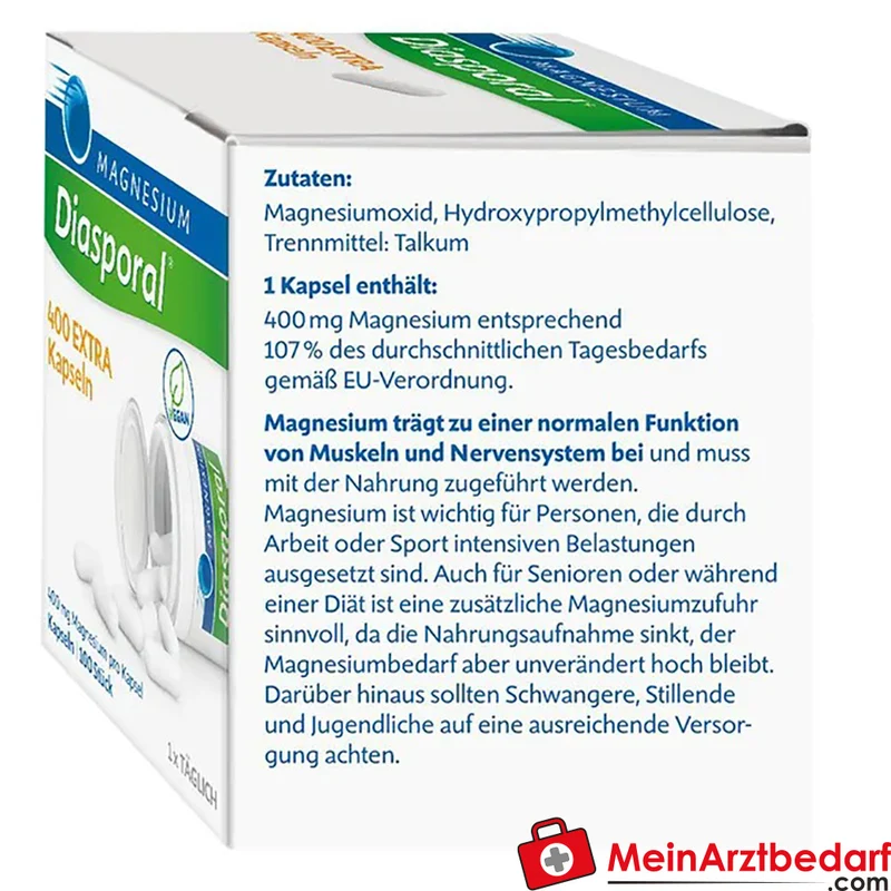 Magnesium-Diasporal 400 mg Extra Kapseln 100 Stück