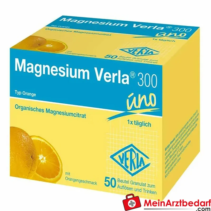 Magnesium Verla 300 mg Trinkgranulat Orange, 50 Beutel