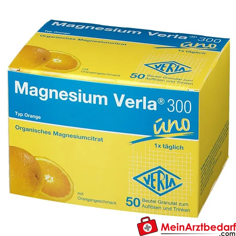 Magnesium Verla 300 mg Trinkgranulat Orange, 50 Beutel
