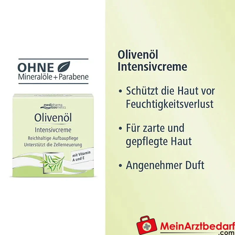 medipharma cosmetics Olivenöl Intensivcreme mit Dexpanthenol & Retinolpalmitat Creme 50 ml