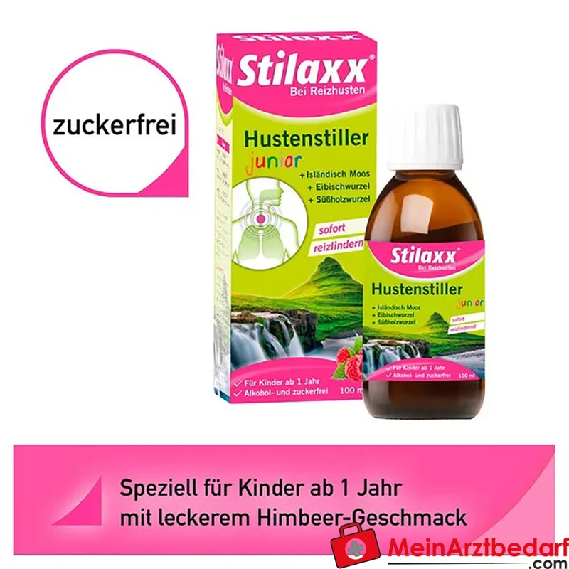 Stilaxx® Hustenstiller junior 500 mg Isländisch Moos / 500 mg Eibisch / 250 mg Süßholz Lutschtabletten 100 ml