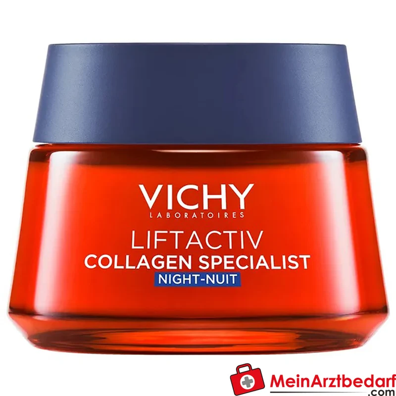 Vichy Liftactiv Collagen Specialist Nachtcreme mit Vitamin C & Hyaluronsäure 50 ml