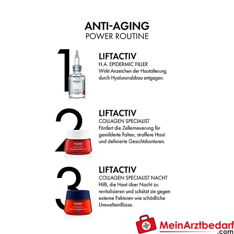 Vichy Liftactiv Collagen Specialist Nachtcreme mit Vitamin C & Hyaluronsäure 50 ml
