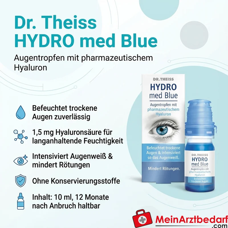Dr. Theiss Hydro med Blue Augentropfen 1,5 mg Hyaluronsäure 10 ml