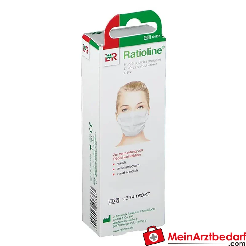 Ratioline Bambino Kinder Mund-Nasen-Maske wiederverwendbar, atmungsaktiv, 6 Stück