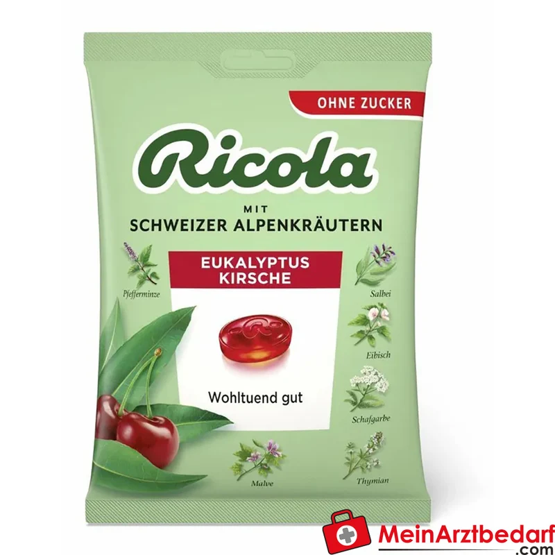 Ricola Eukalyptus-Kirsche Bonbons mit Schweizer Alpenkräutern 75 g