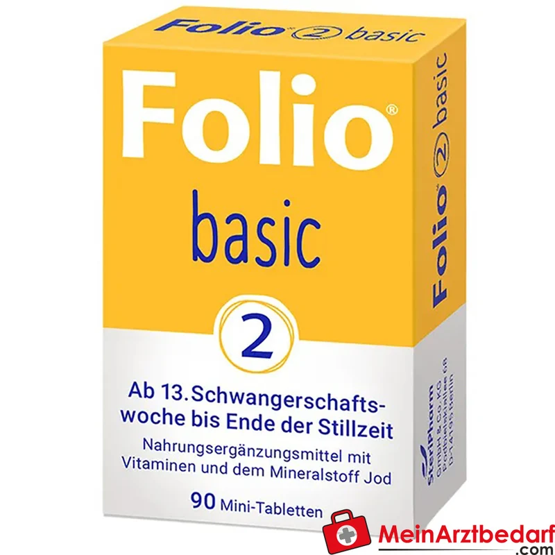 Folio basic 2 Folsäure 400 µg Filmtabletten 90 Stück