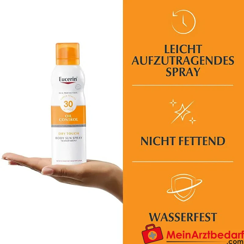 Eucerin Oil Control Dry Touch Spray LSF 30 Sonnenschutz für empfindliche und zu Akne neigende Haut 200 ml