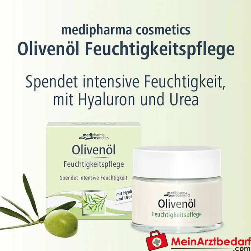 medipharma cosmetics Olivenöl Tagescreme mit Hyaluronsäure und Urea 50 ml