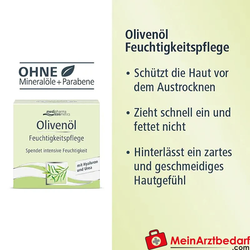 medipharma cosmetics Olivenöl Tagescreme mit Hyaluronsäure und Urea 50 ml