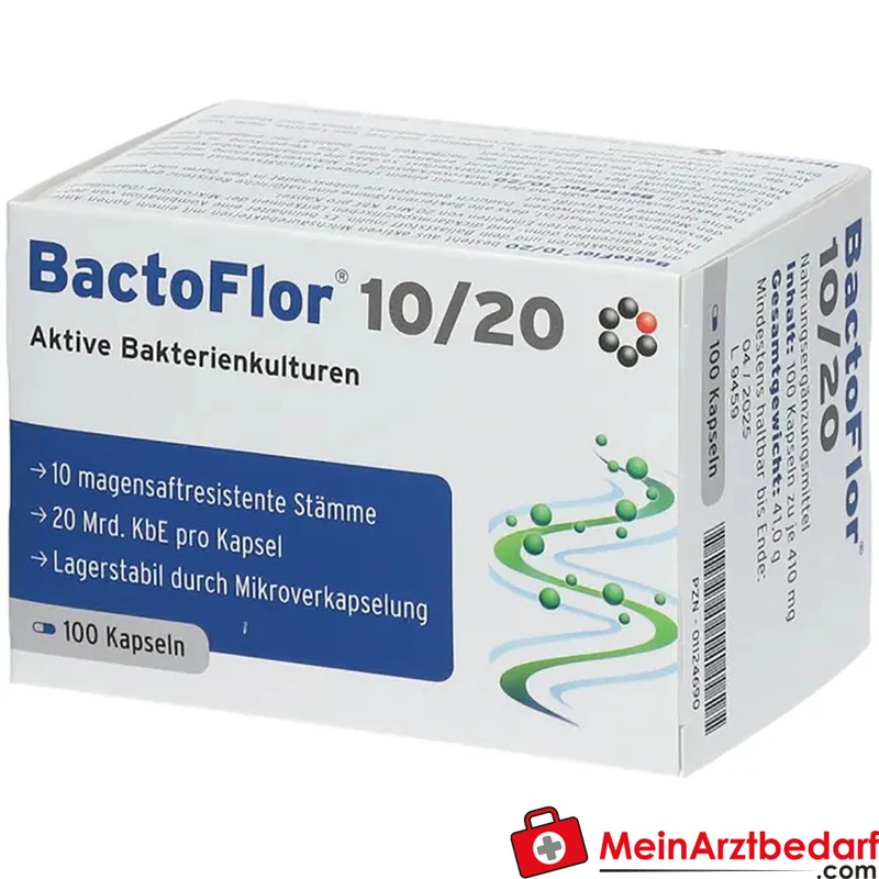 BactoFlor 10/20 Probiotikum 10 Stämme 20 Mrd. KBE Kapseln 100 St.
