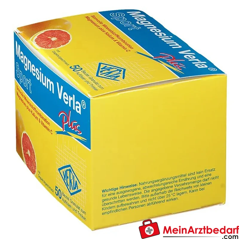 Verla Magnesium Verla Plus Granulat 150 mg Magnesium, 300 mg Kalium, 80 mg Vitamin C Beutel 50 Stück