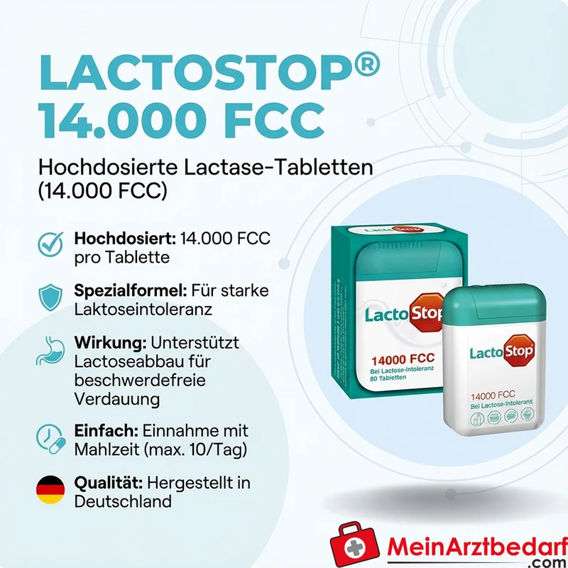 LactoStop Lactase 14.000 FCC Tabletten 80 Stück