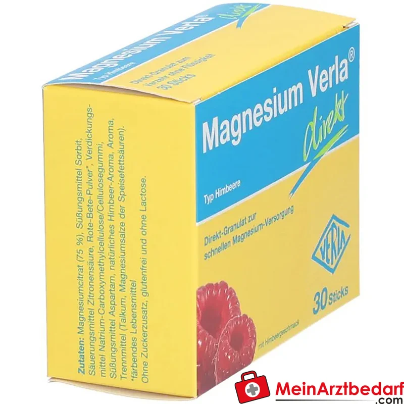 Verla Magnesium Direkt Himbeere 150 mg Granulat-Sticks 30 Stück