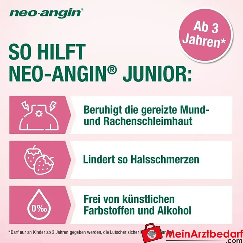 neo-angin junior Halsschmerzlutscher 6,66 mg Isländisches Moos, 8 St.