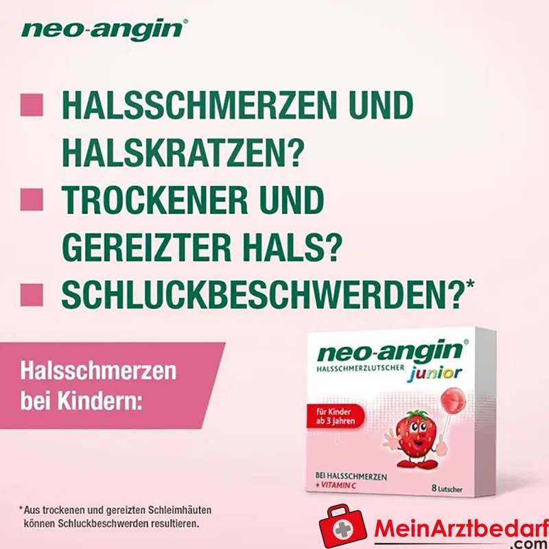 neo-angin junior Halsschmerzlutscher 6,66 mg Isländisches Moos, 8 St.