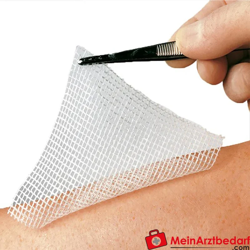 Lomatuell Wundauflage steril Baumwolltüll mit weißer Vaseline 10 x 10 cm 10 Stück