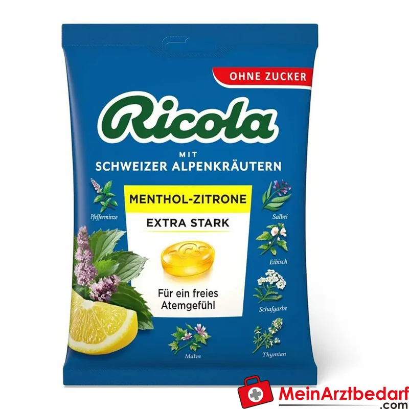 Ricola Menthol-Zitrone Menthol 15,7 mg Hustenbonbons 75 g