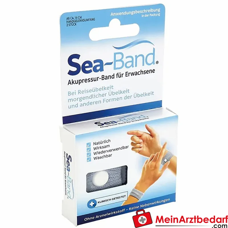 Sea-Band Akupressur-Band gegen Übelkeit Armband 2 Stück