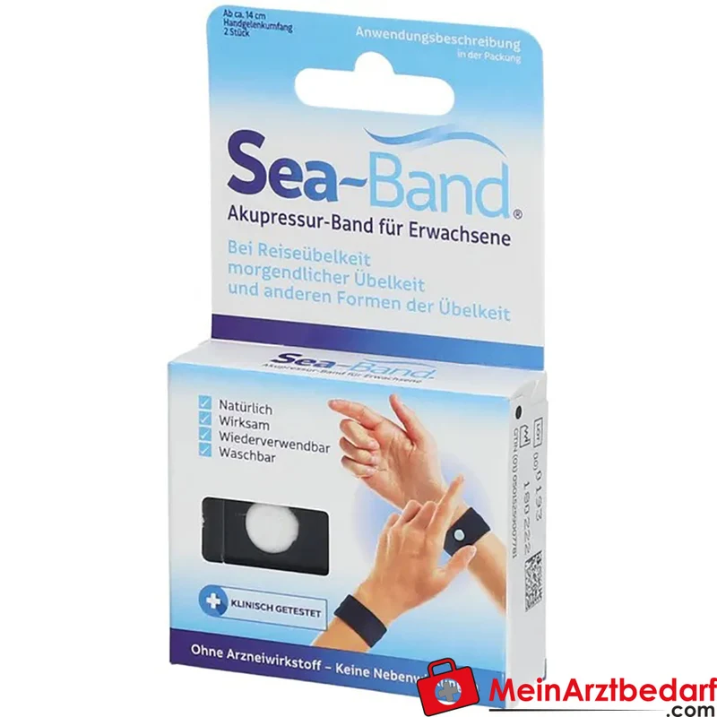 Sea-Band Akupressur-Band gegen Übelkeit Armband 2 Stück