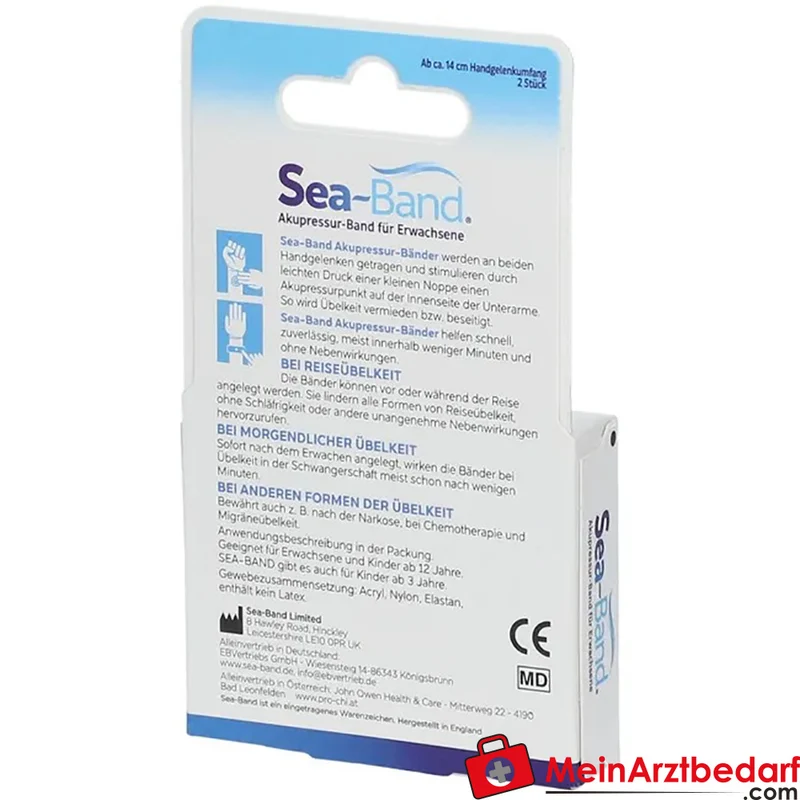 Sea-Band Akupressur-Band gegen Übelkeit Armband 2 Stück