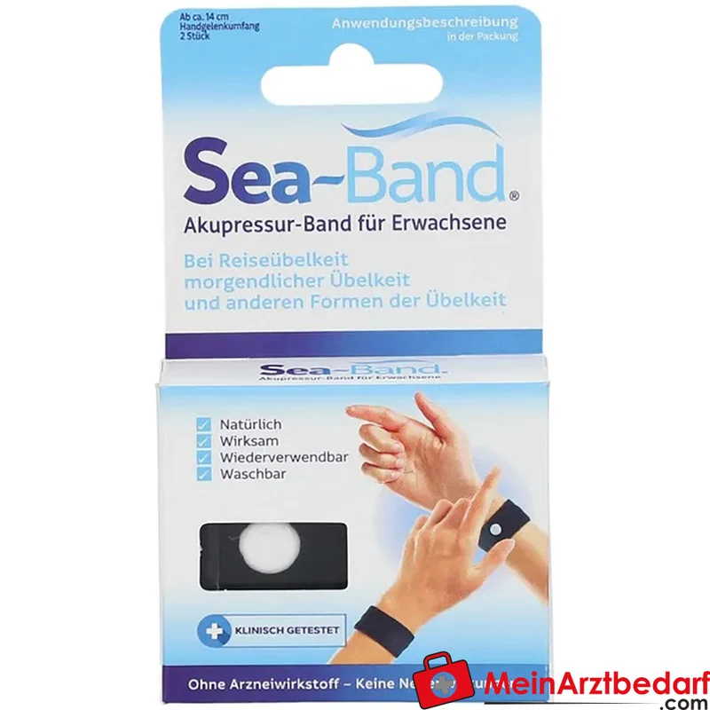 Sea-Band Akupressur-Band gegen Übelkeit Armband 2 Stück