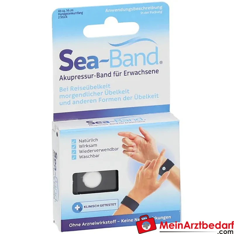 Sea-Band Akupressur-Band gegen Übelkeit Armband 2 Stück
