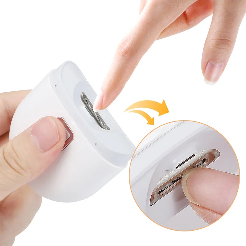 Elektrischer Nageltrimmer | Automatisch und Tragbar Weiße Modell