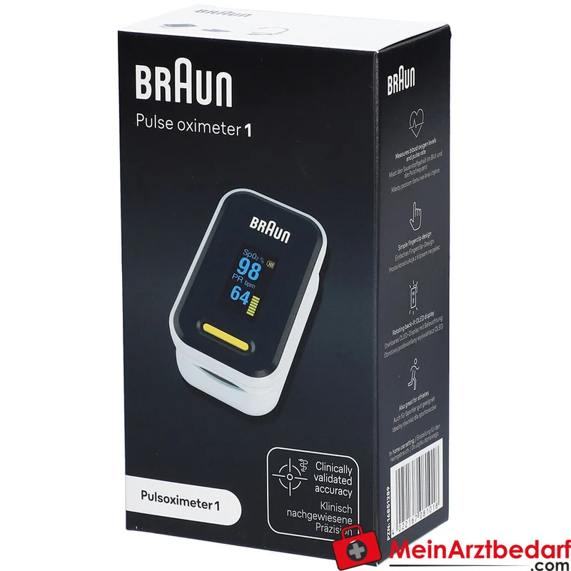 BRAUN Pulsoximeter 1 Finger-Pulsoximeter OLED-Display 1 St.