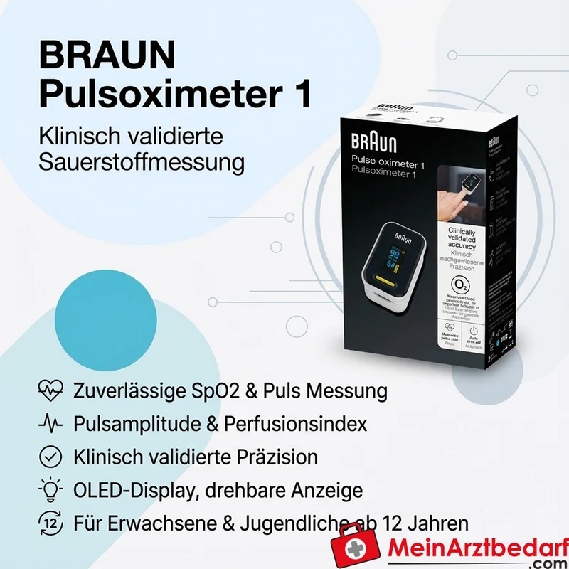 BRAUN Pulsoximeter 1 Finger-Pulsoximeter OLED-Display 1 St.