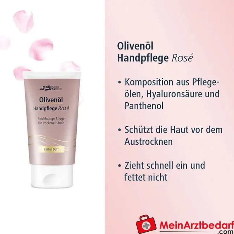 medipharma cosmetics Olivenöl Handcreme Hyaluron Panthenol Rosé 50 ml