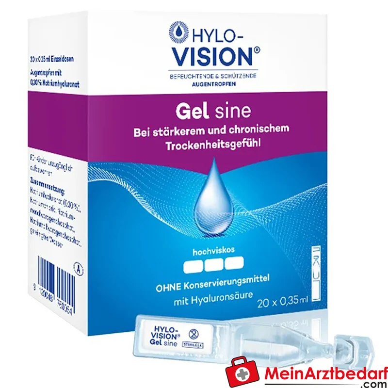 HYLO-VISION Gel sine 0,30% Natriumhyaluronat Augentropfen Ein-Dosis 7 ml