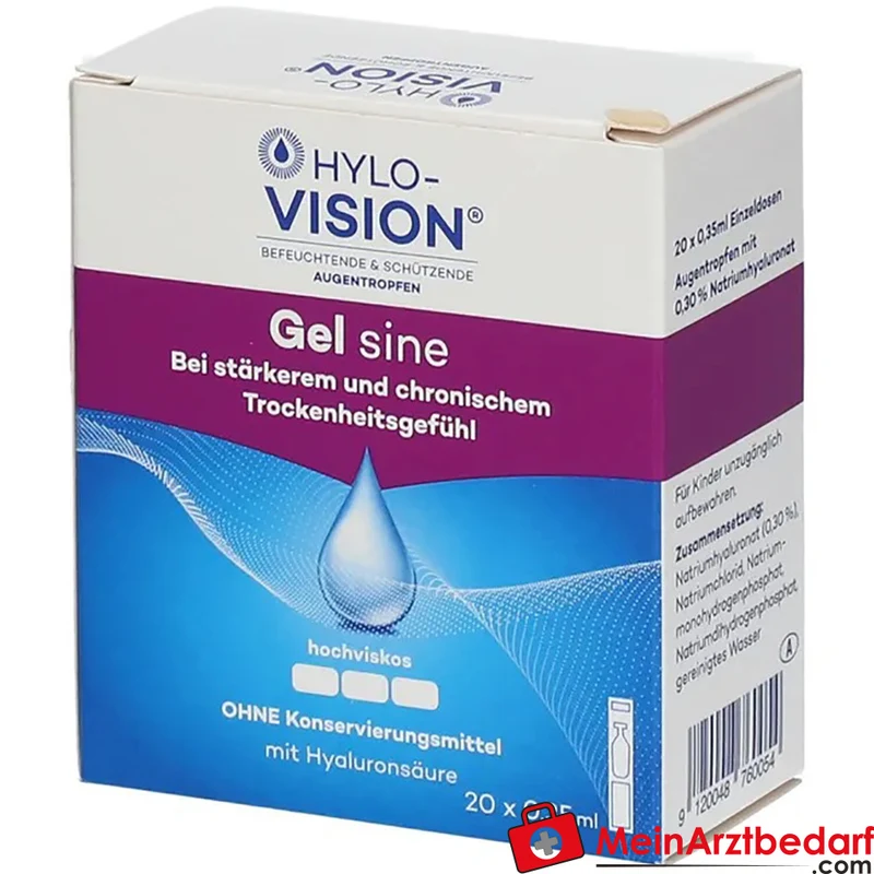 HYLO-VISION Gel sine 0,30% Natriumhyaluronat Augentropfen Ein-Dosis 7 ml